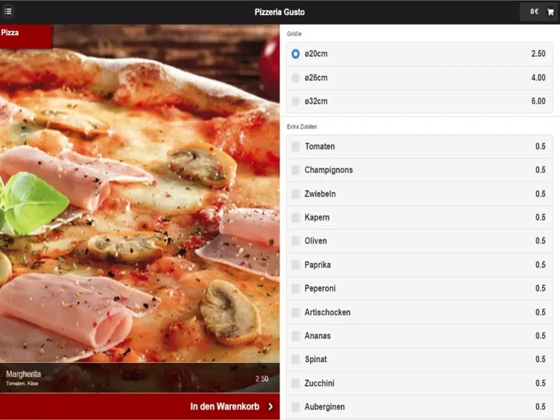 Pizzeria Gusto Wesseling iPad  Screenshots