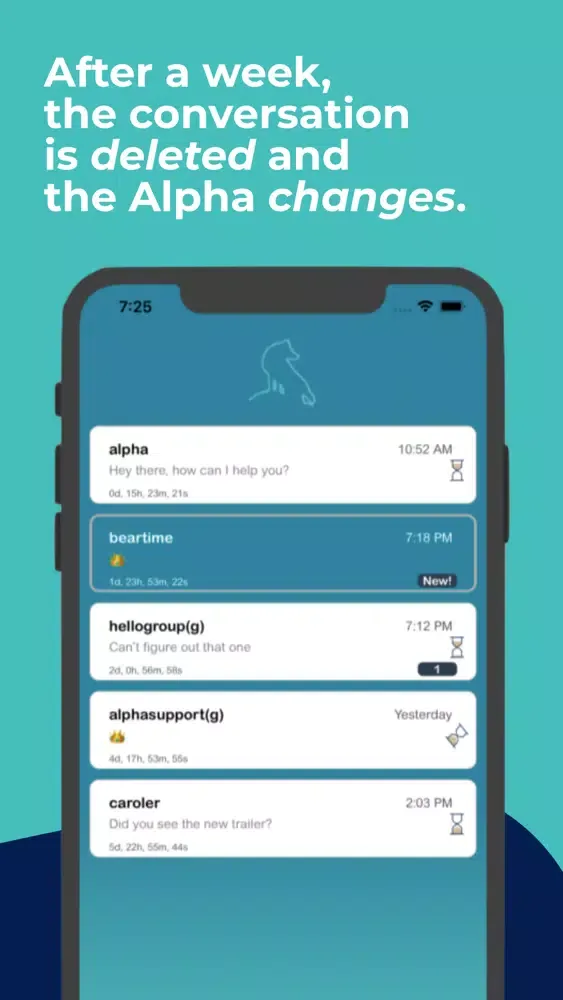 Capturas de tela do Alpha Chat - Test Your Friends