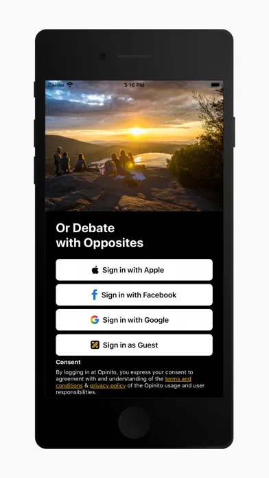 Opinito:Discuss,Debate & Share Screenshots