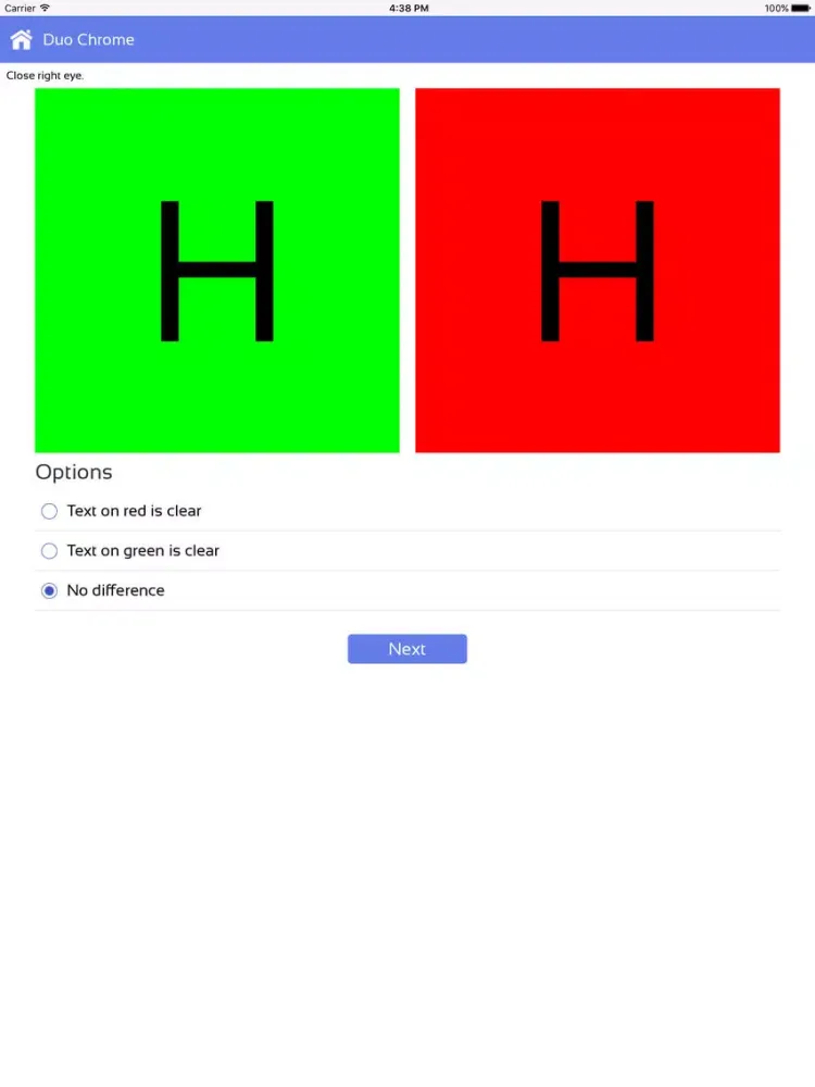 تصاویر OPK - test for nystagmus iPad 
