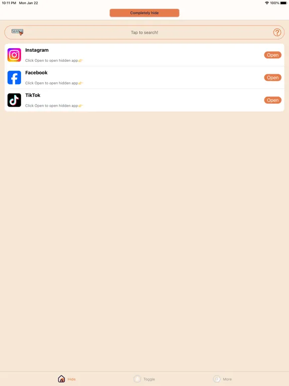 Quick Hide - Privacy Contacts iPad  Screenshots