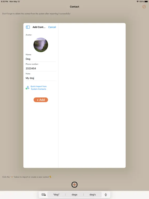Quick Hide - Privacy Contacts iPad  Screenshots