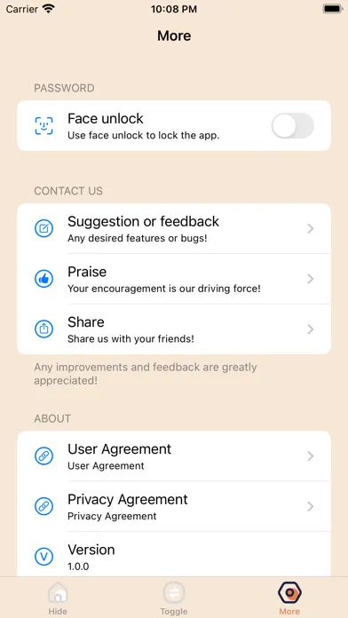 Quick Hide - Privacy Contacts Screenshots