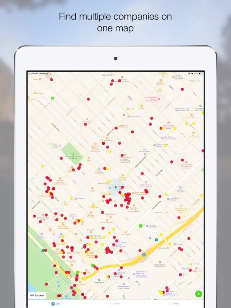 ภาพหน้าจอของ Scooter Map - All the Scooters iPad 