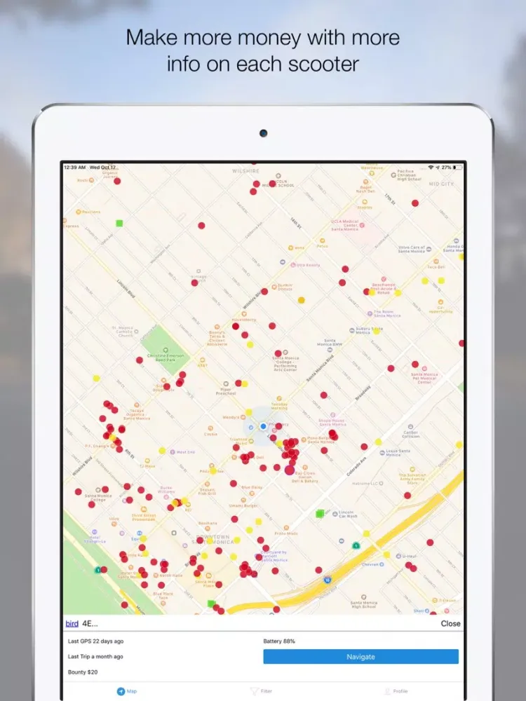 ภาพหน้าจอของ Scooter Map - All the Scooters iPad 