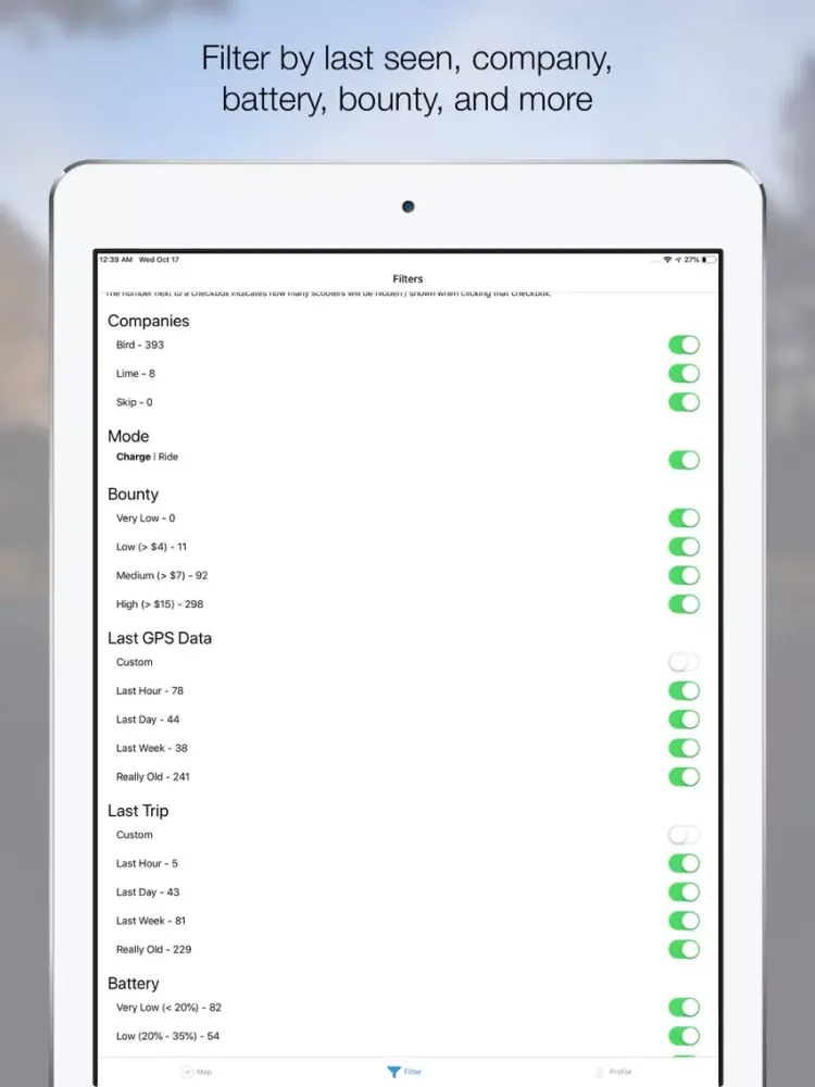 ภาพหน้าจอของ Scooter Map - All the Scooters iPad 