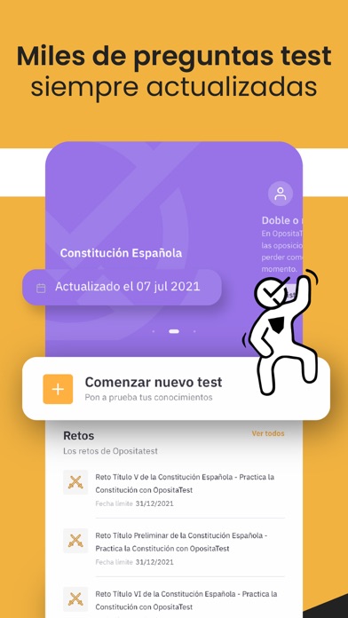 Capturas de tela do OpositaTest - Test Oposiciones
