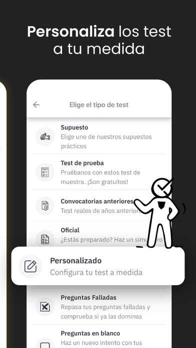 Capturas de tela do OpositaTest - Test Oposiciones