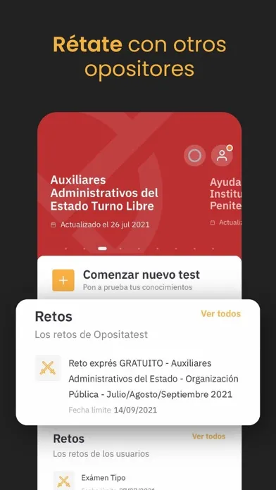 Screenshot di OpositaTest - Test Oposiciones