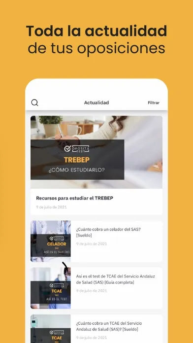 Screenshot di OpositaTest - Test Oposiciones