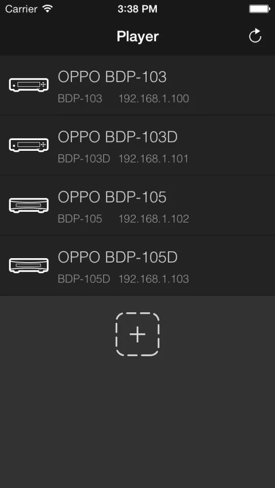 Tangkapan skrin OPPO MediaControl for BDP-10x
