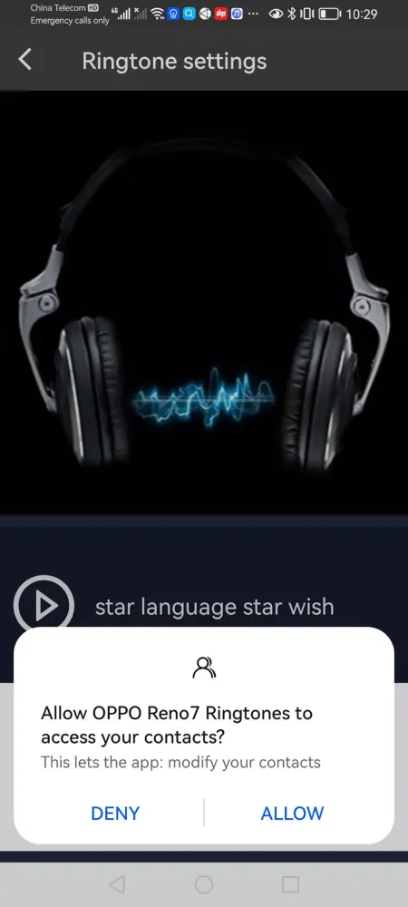 Capturas de tela do OPPO Reno7 Phone Ringtones