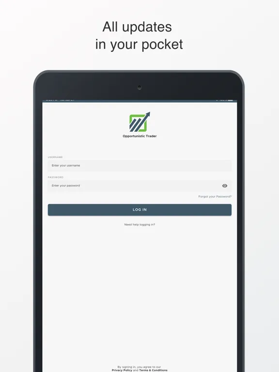 Capturas de tela do Opportunistic Trader Mobile iPad 