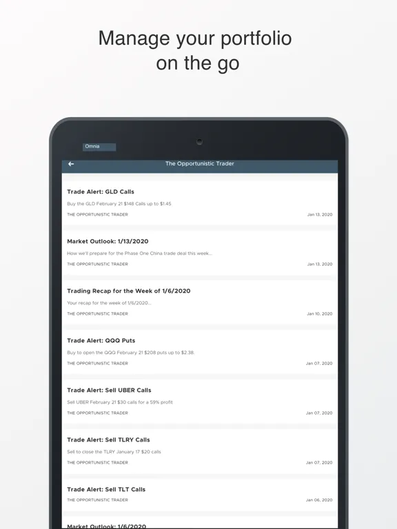 Capturas de tela do Opportunistic Trader Mobile iPad 