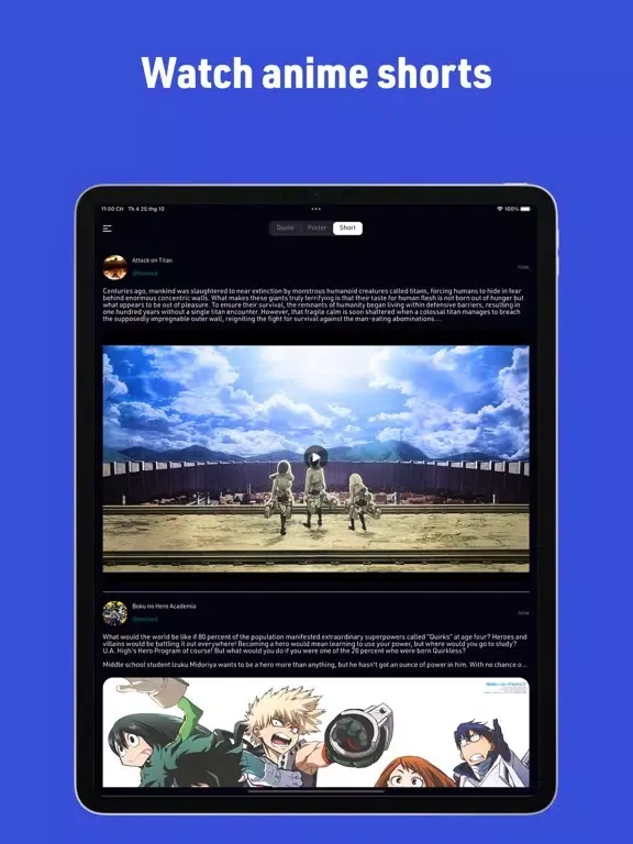 zoro.to - Anime & Quote iPad  Screenshots