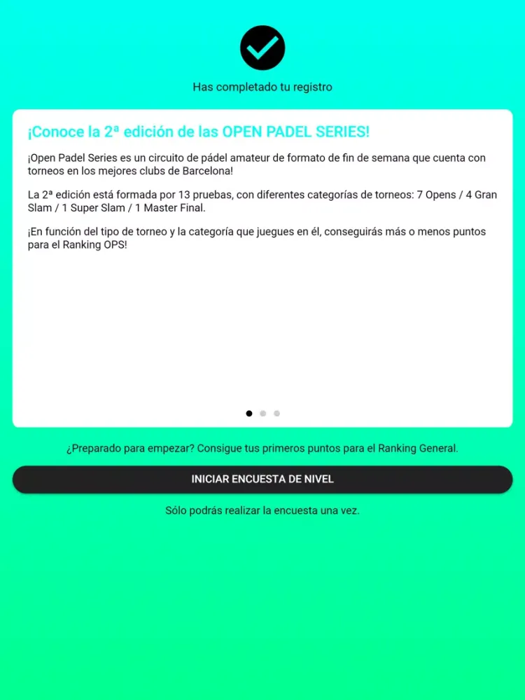 Capturas de tela do Open Padel Series iPad 