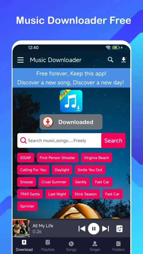Capturas de pantalla de Download Music Mp3 Downloader
