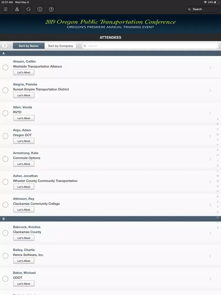 Ảnh chụp màn hình của Oregon Public Transportation iPad 