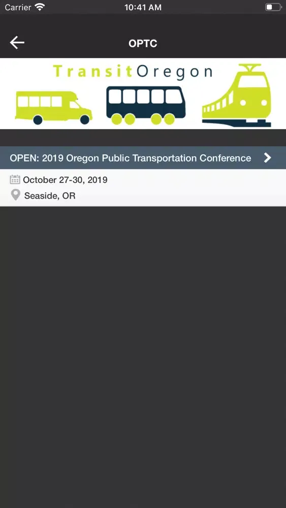 Ảnh chụp màn hình của Oregon Public Transportation