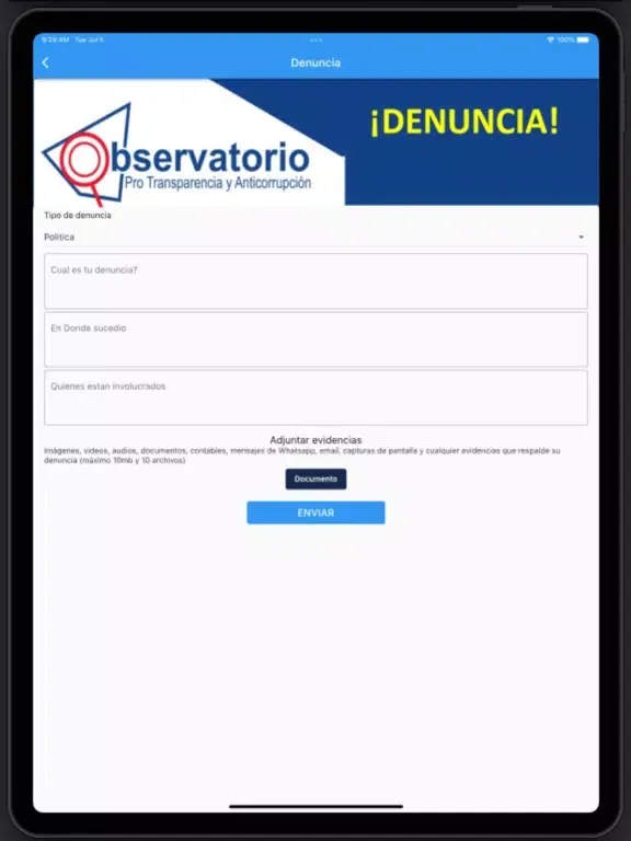 Observatorio OPTA iPad 應用截圖