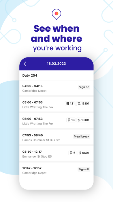 Screenshot di Optibus Driver