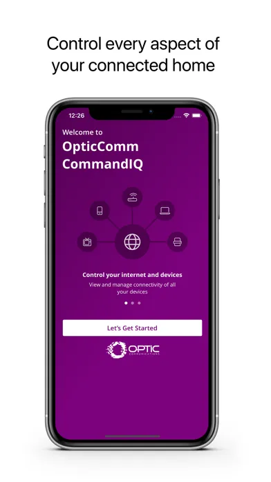 Zrzuty ekranu OpticComm CommandIQ