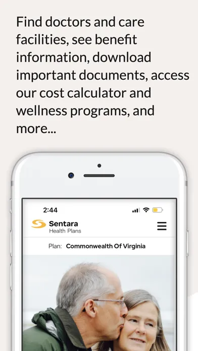 Capturas de tela do Sentara Health Plans