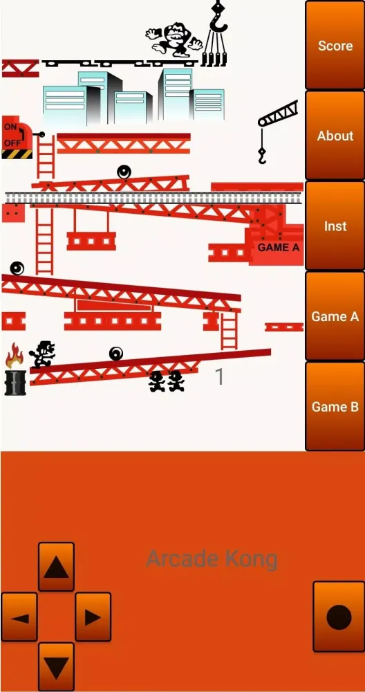 Capturas de tela do Arcade Kong