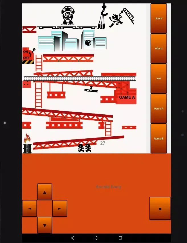Capturas de tela do Arcade Kong
