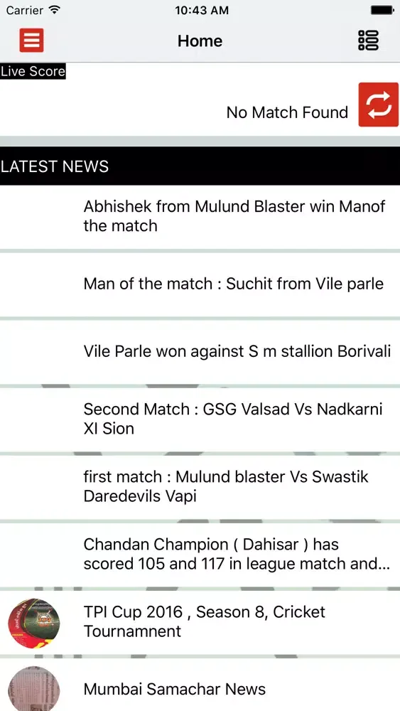 Capturas de pantalla de Easy Cricket App