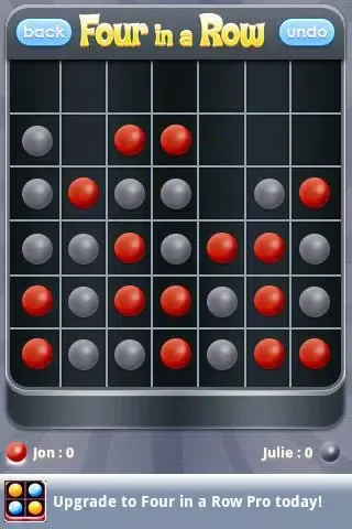 Ảnh chụp màn hình của Four in a Row