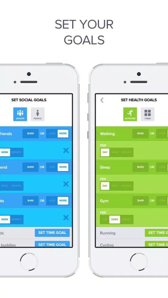 Optimized - Lifelogging and Quantified Self Improvement App Screenshots