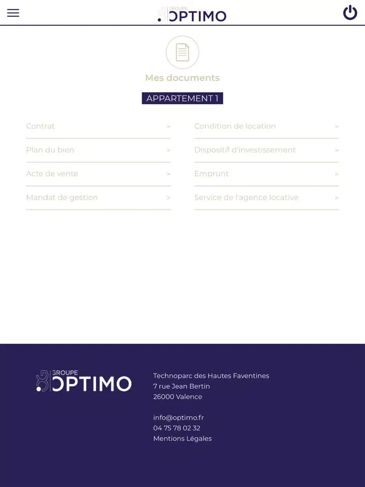 Groupe Optimo iPad 應用截圖