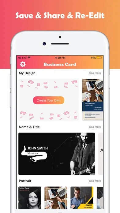Ảnh chụp màn hình của Business Card Maker!