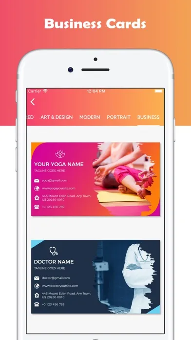 Ảnh chụp màn hình của Business Card Maker!