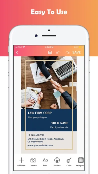 Ảnh chụp màn hình của Business Card Maker!