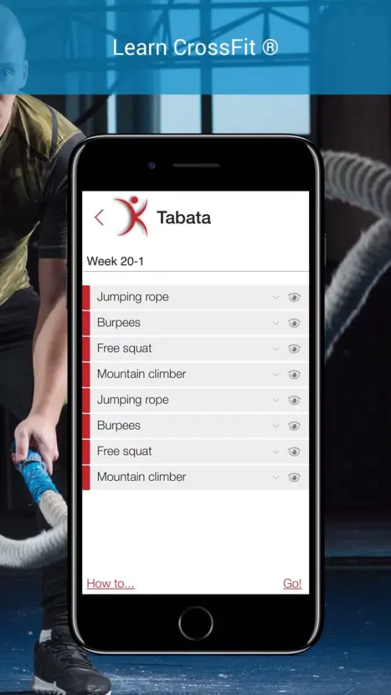 Tangkapan skrin Kalos HIIT