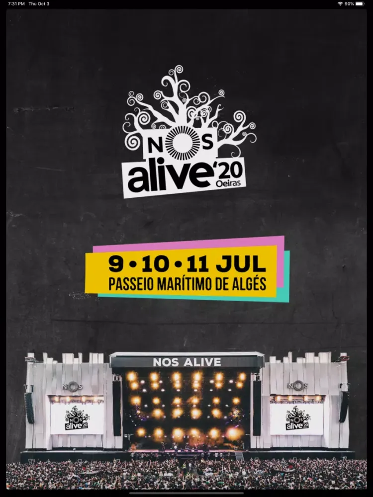 Capturas de pantalla de NOS Alive iPad 