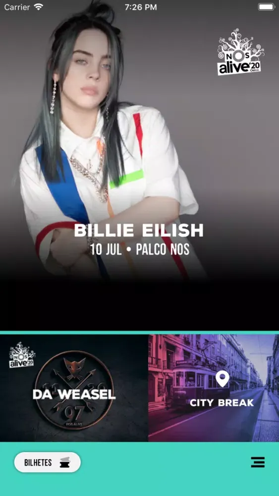 Capturas de pantalla de NOS Alive