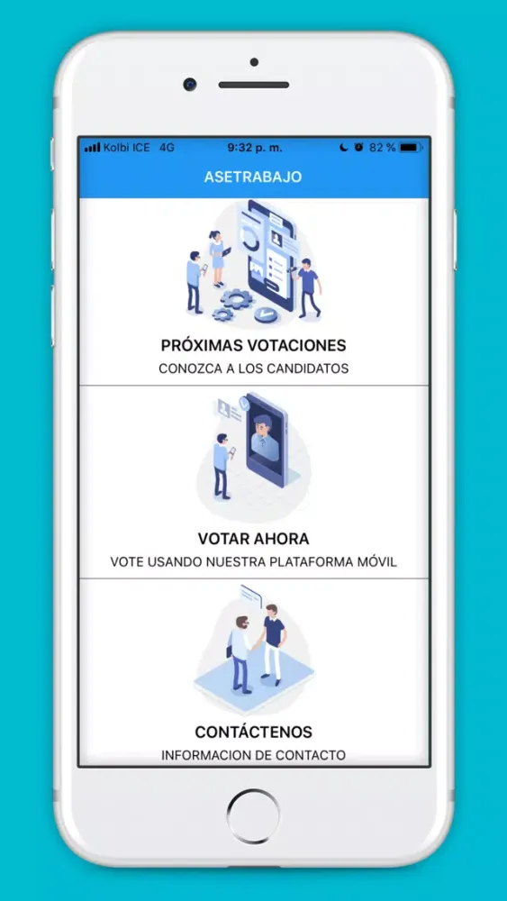Capturas de tela do Asetrabajo Votaciones
