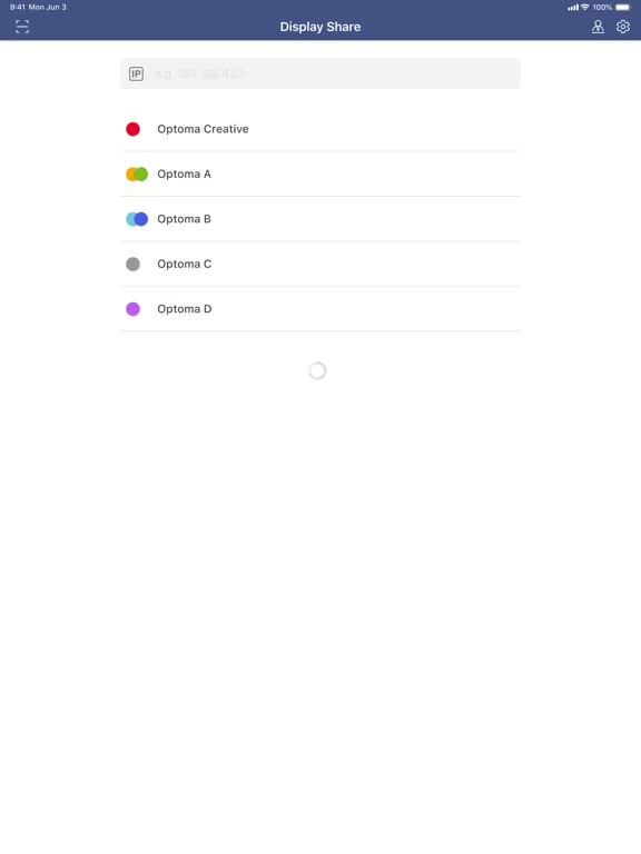Display Share iPad  Screenshots