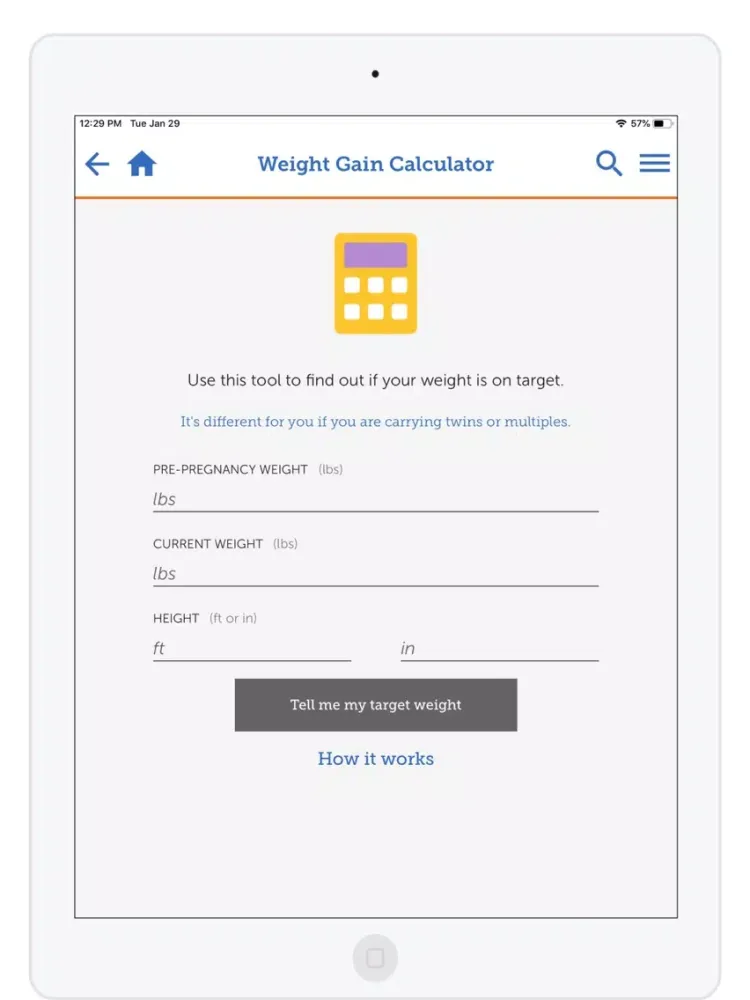 Optum Healthy Beginnings iPad  Screenshots