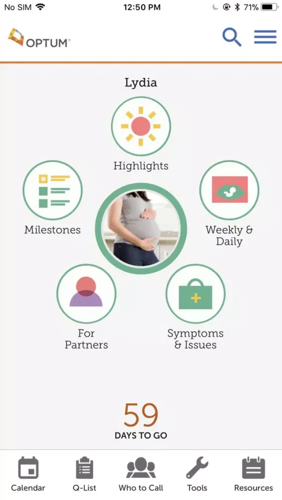 Optum Healthy Beginnings Screenshots