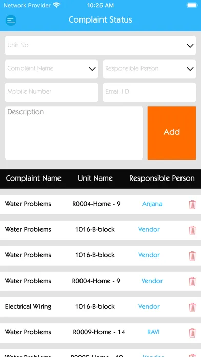 Condo Management Screenshots