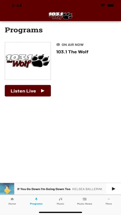 ภาพหน้าจอของ 103.1 The Wolf