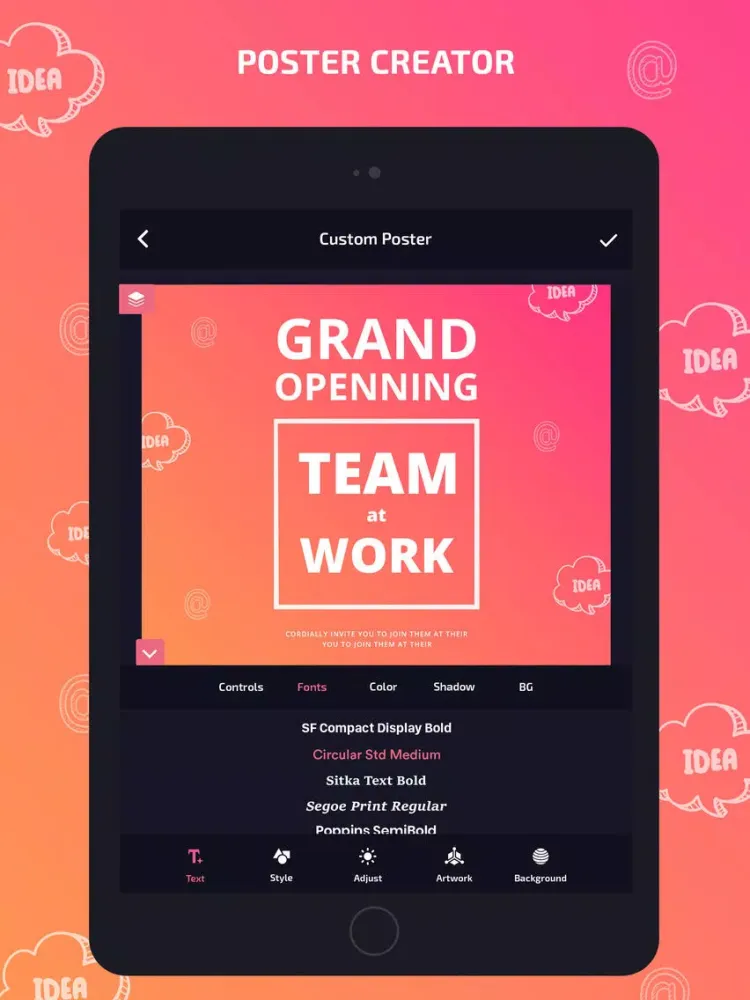 Poster Creator - Banner Maker iPad  Screenshots