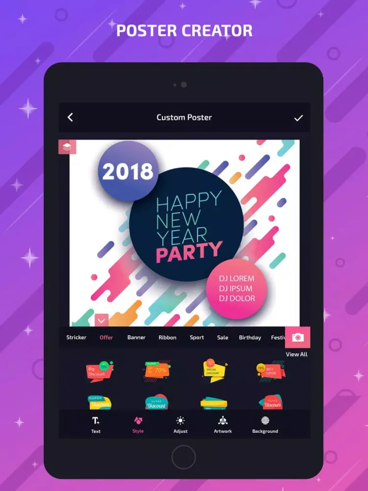Poster Creator - Banner Maker iPad  Screenshots