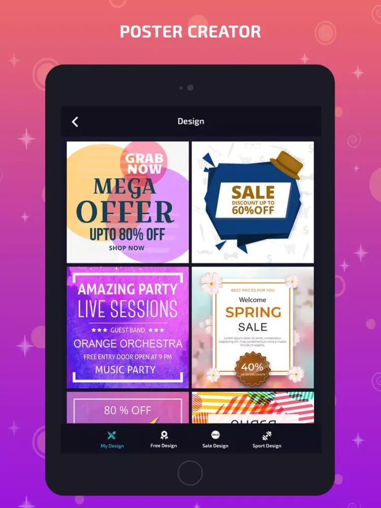 Poster Creator - Banner Maker iPad  Screenshots