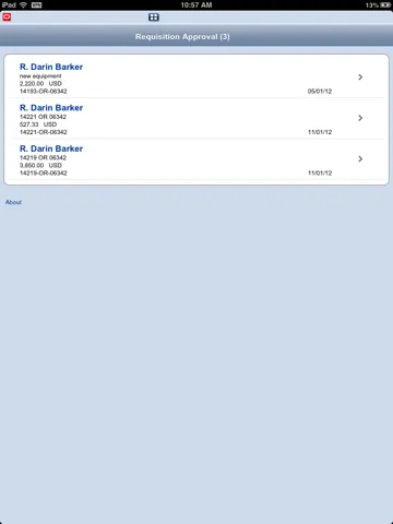 صور JD Edwards EnterpriseOne Mobile Applications iPad 
