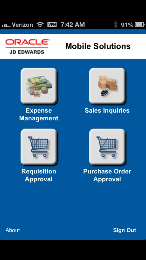 صور JD Edwards EnterpriseOne Mobile Applications